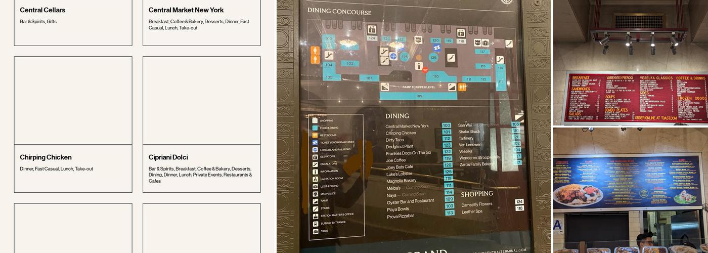 Dining Concourse Menu