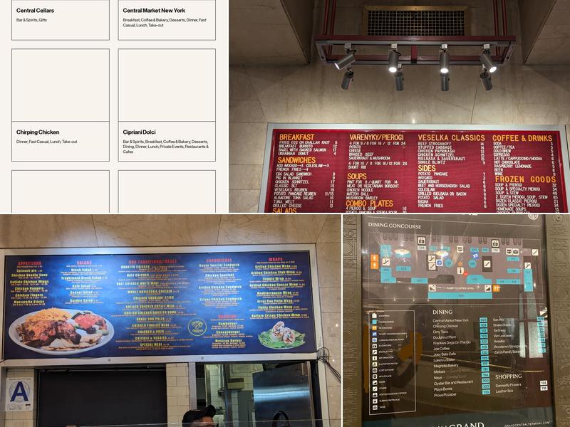 Dining Concourse Menu