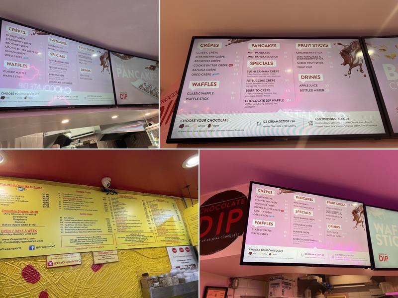 Chocolate DIP Menu