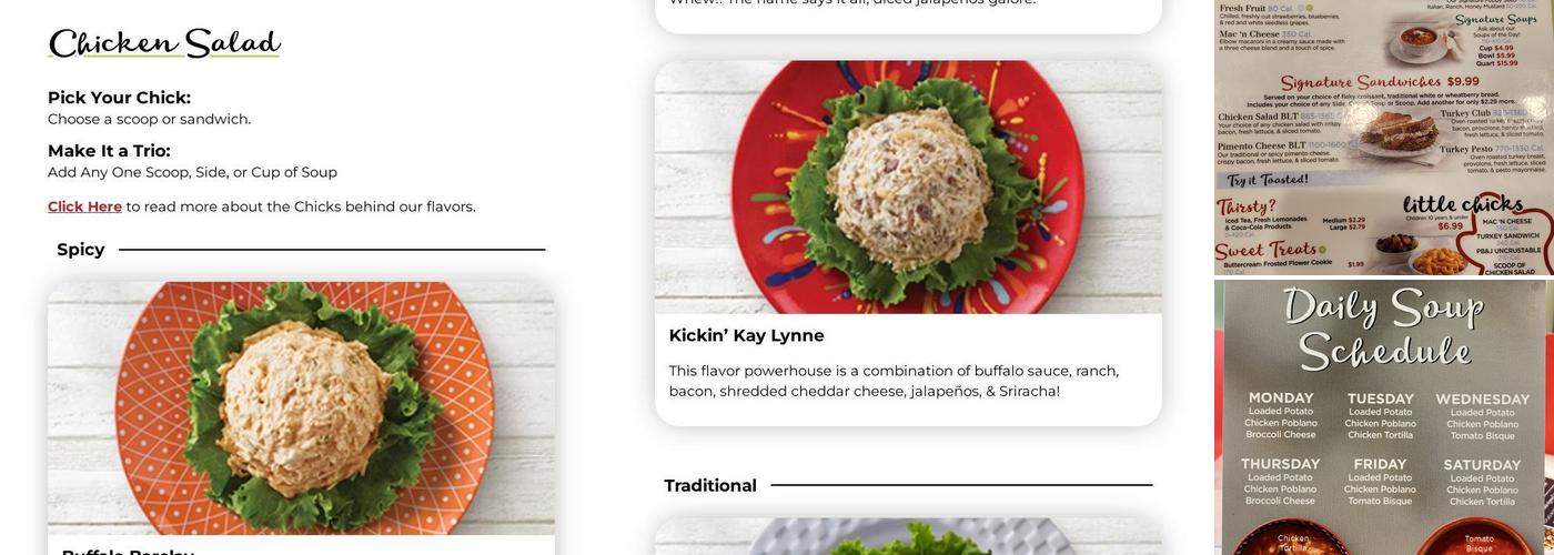 Chicken Salad Chick Menu