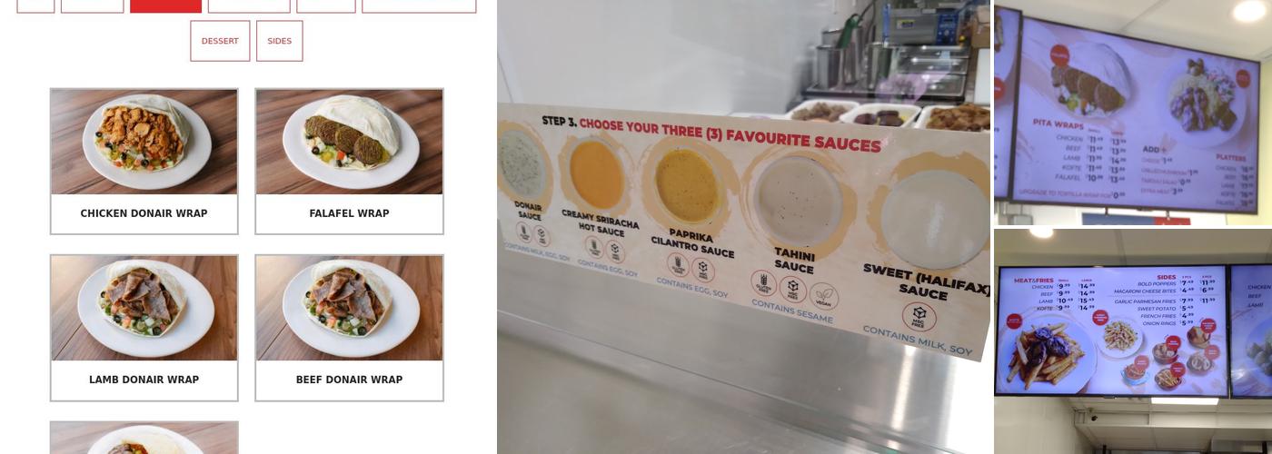 Donair Dude Menu