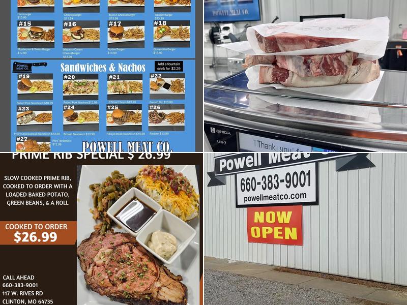 Powell Meat Co. Menu
