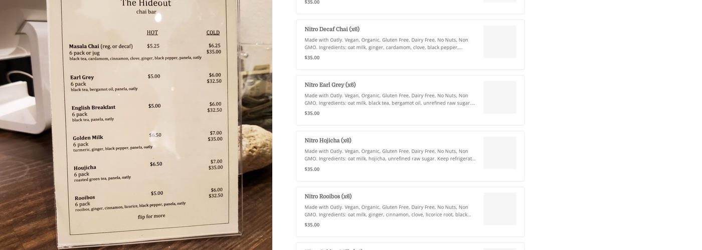 LES Milk Tea House Menu