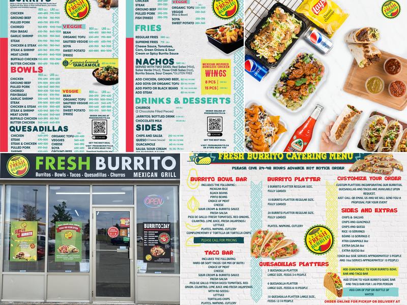 Fresh Burrito Menu