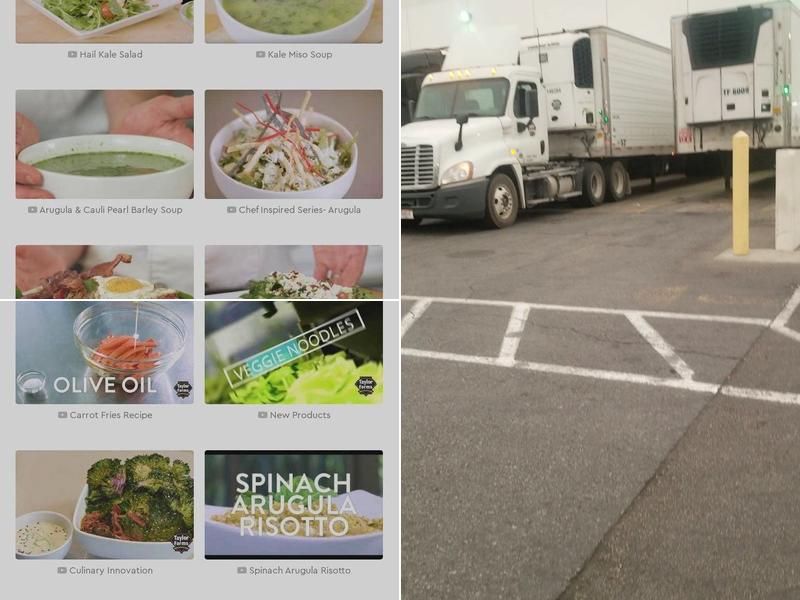 Taylor Farms Shipping Menu