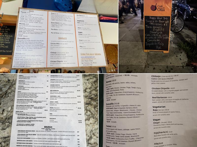 Café de Olla Menu
