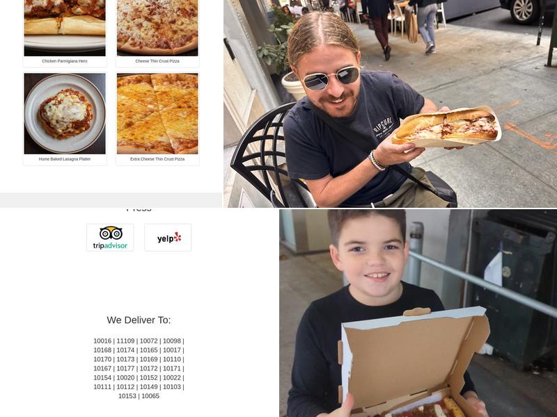 La Bellezza Pizza Menu