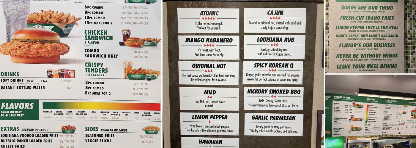 Wingstop Menu