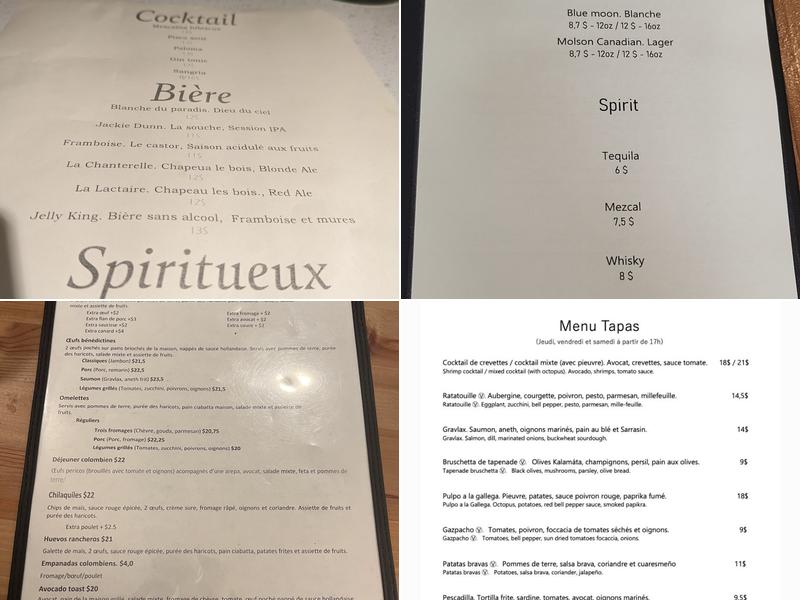 La Molette Menu