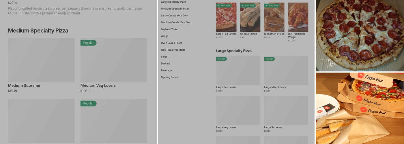 Pizza Hut Menu