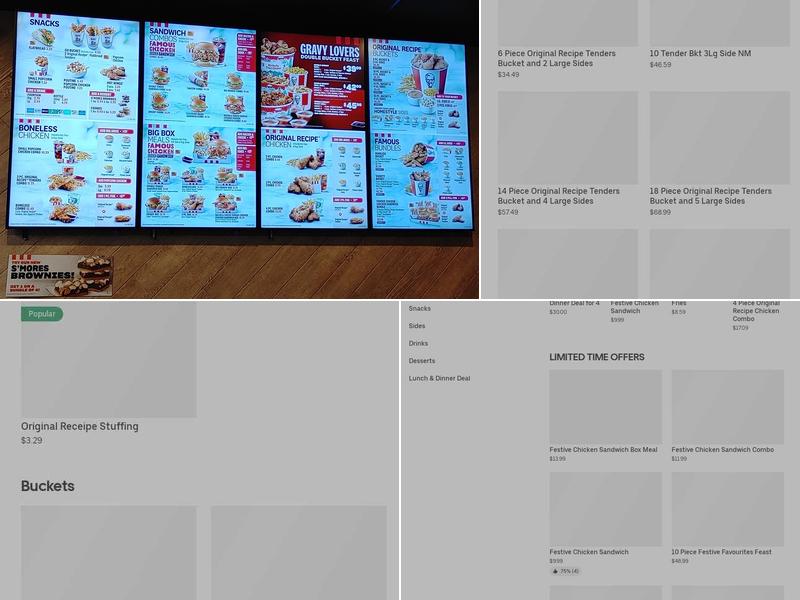 KFC Menu