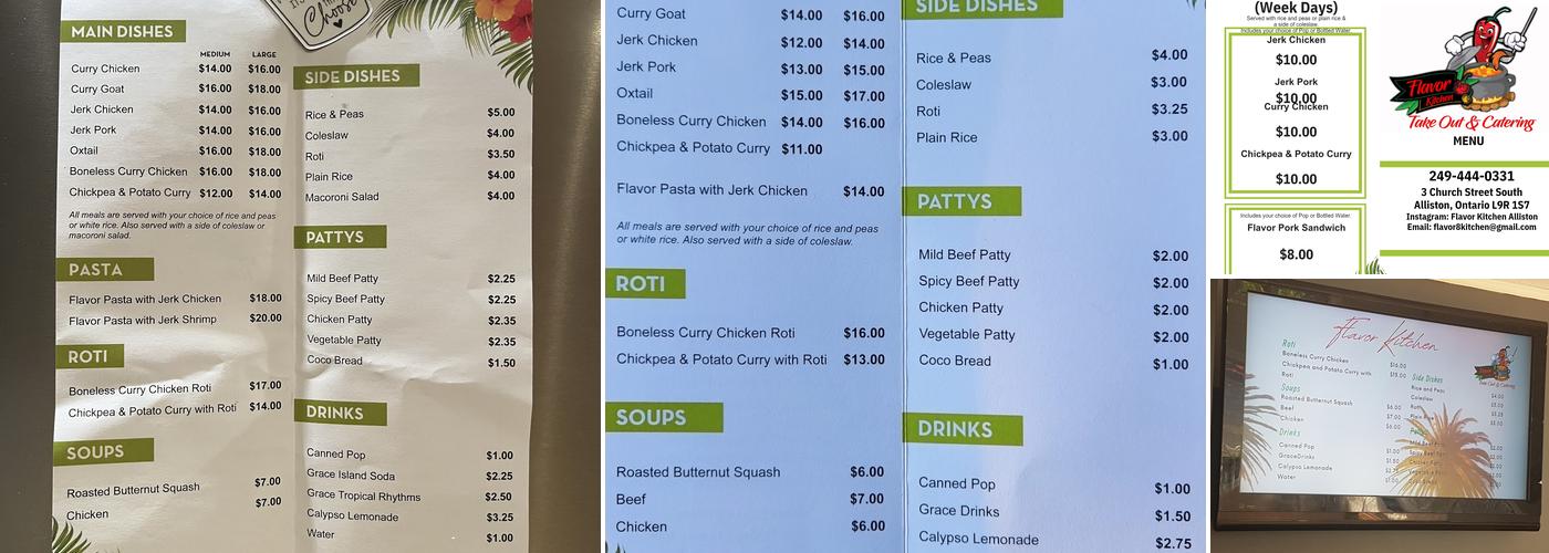 Flavor Kitchen Menu