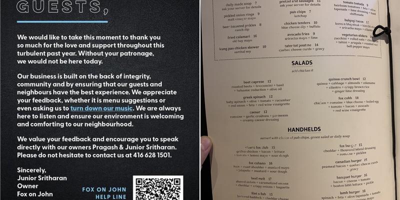 City Pizza inside The Fox Menu