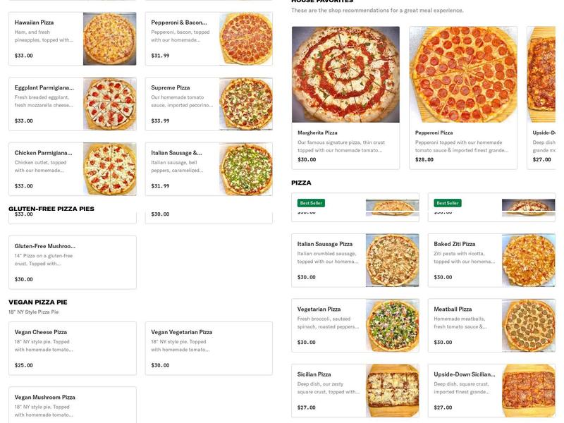 ANDIAMO PIZZA Menu