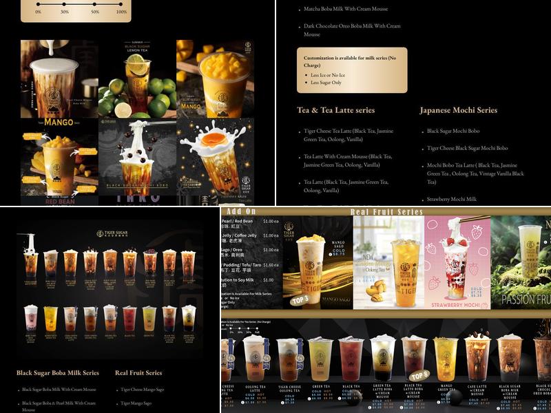 Tiger Sugar Menu