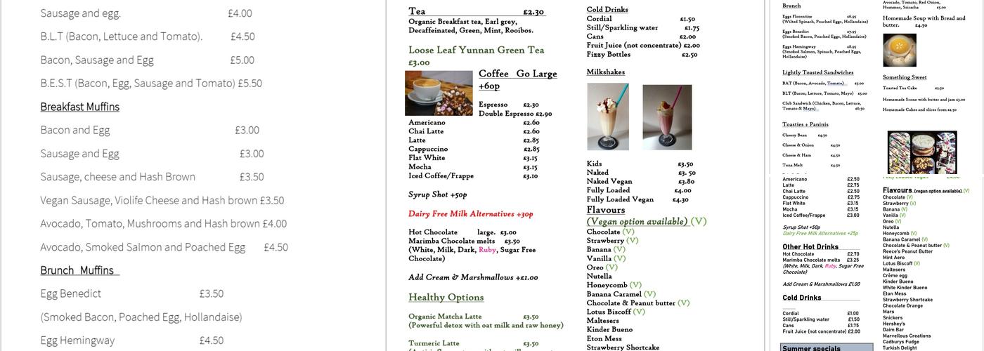 Butlers of Bridgnorth Menu