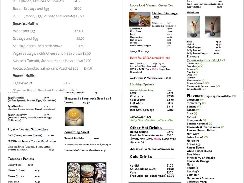 Butlers of Bridgnorth Menu