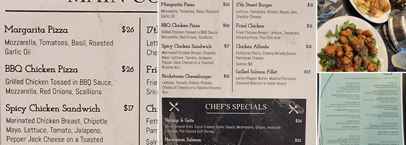 Brickstones Kitchen Menu