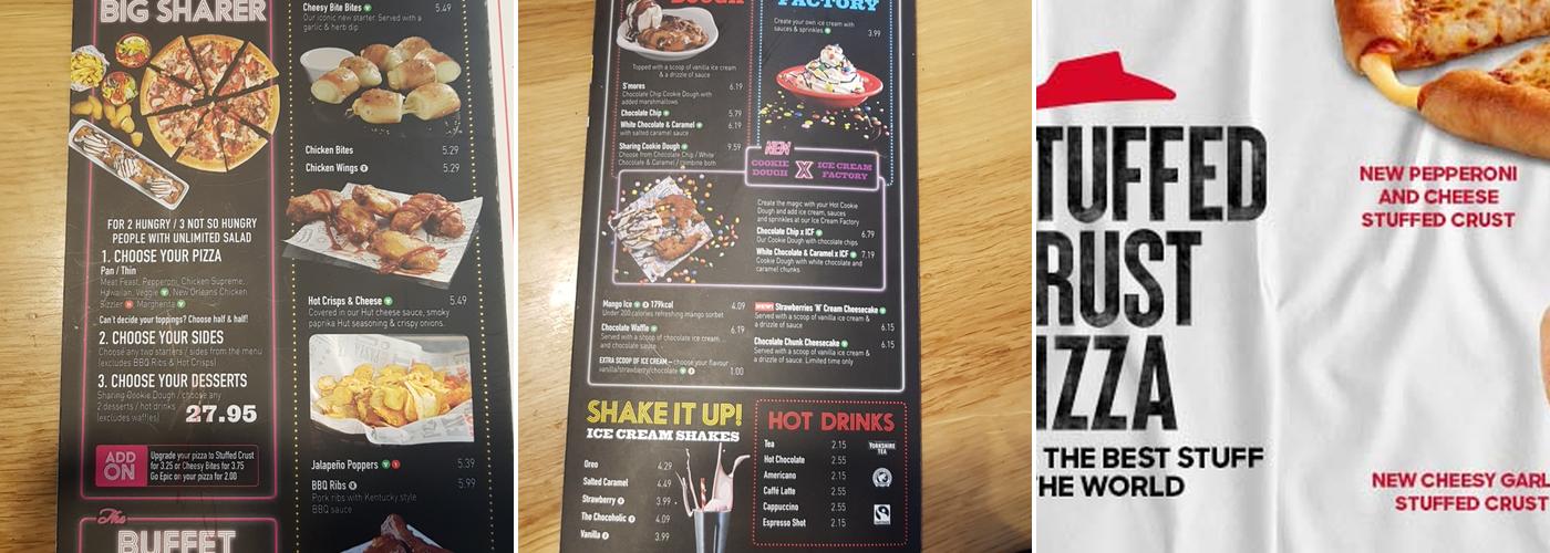 Pizza Hut Menu