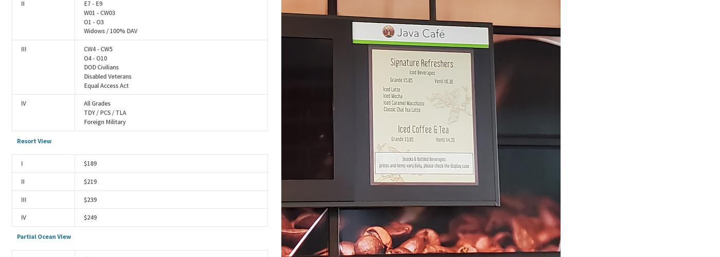 Java Café Menu
