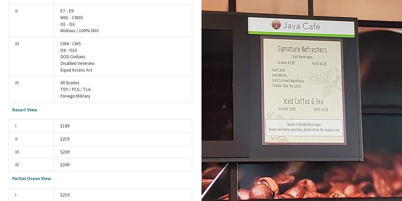 Java Café Menu