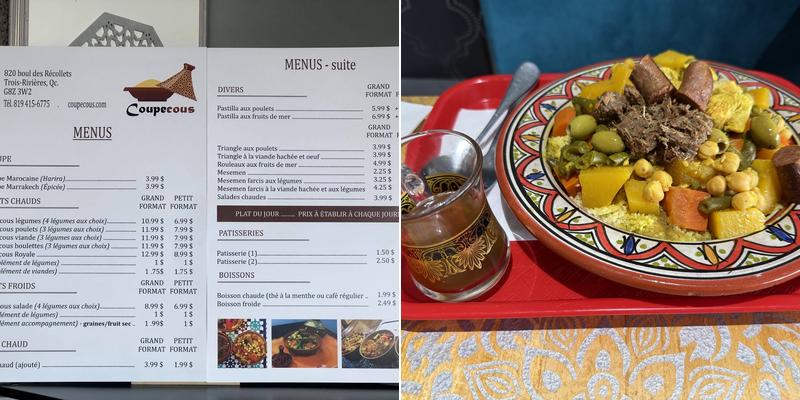 bar à couscous coupecous Menu
