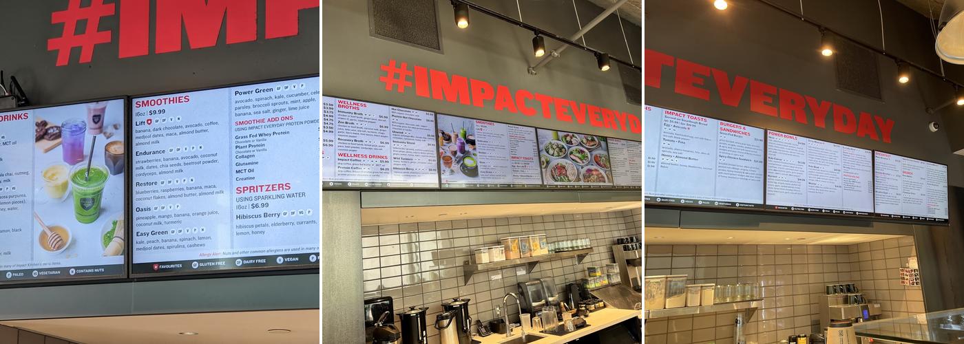 Impact Kitchen Menu