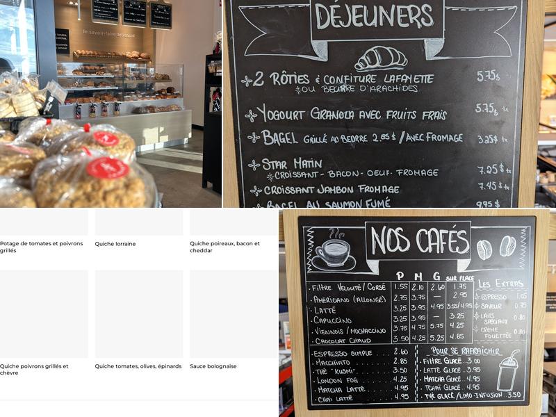 Les Moulins La Fayette St-hyacinthe Menu