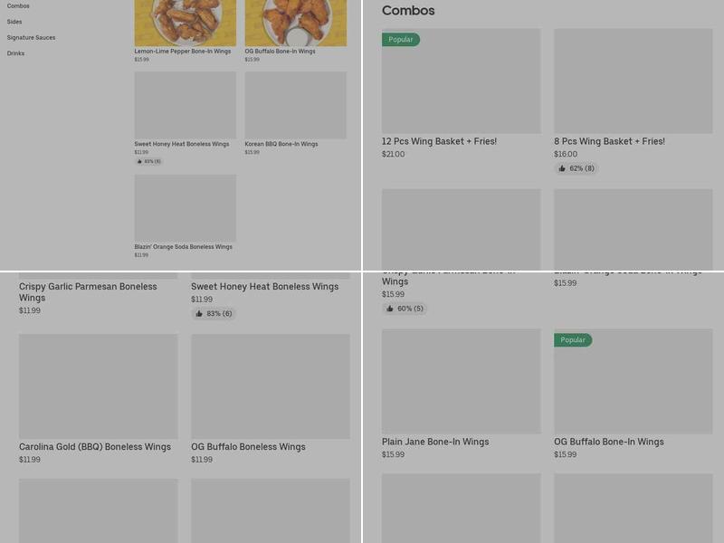 Wing SZN Menu