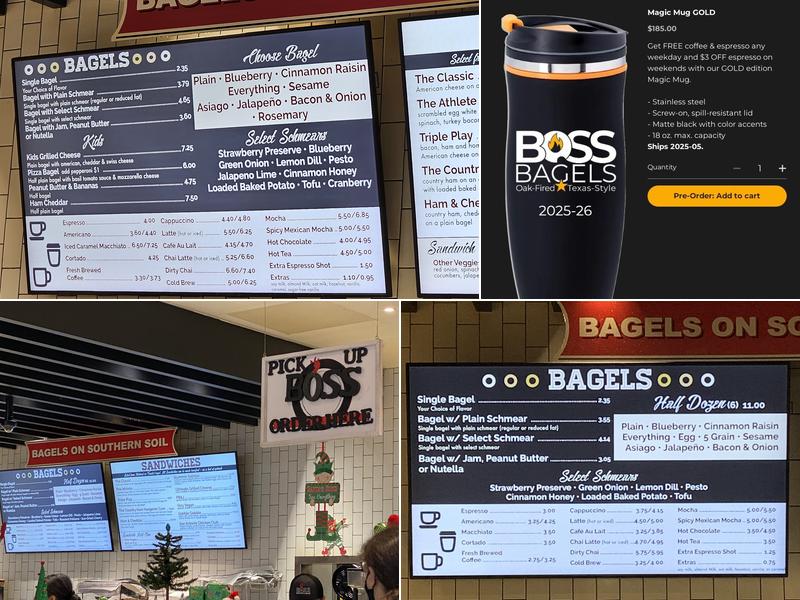 Boss Bagel Menu