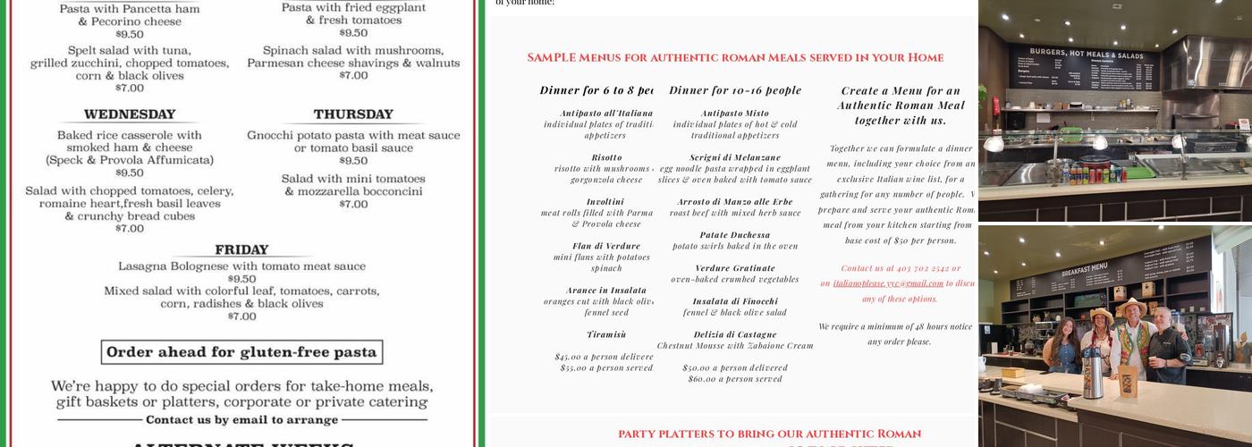 Italiano Please! Menu