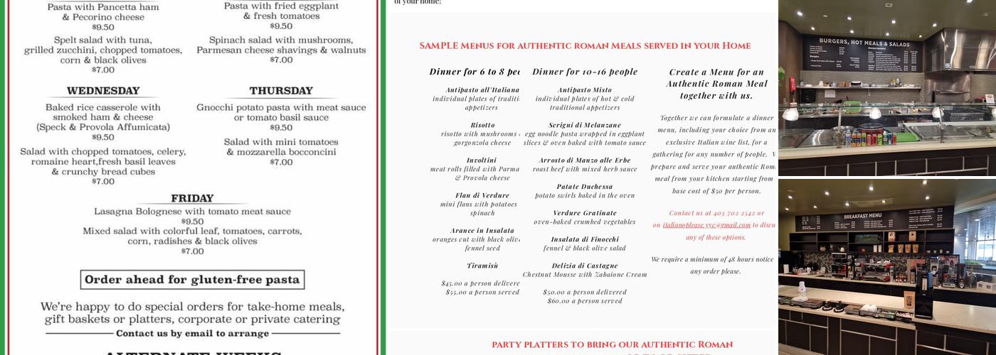 Italiano Please! Menu