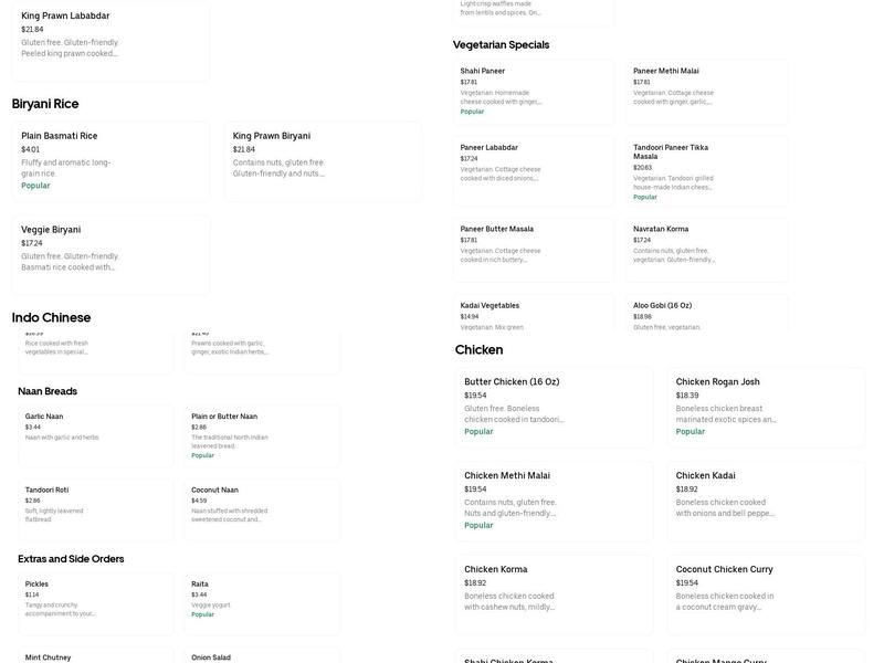 TimeOut Eats & Treats Menu