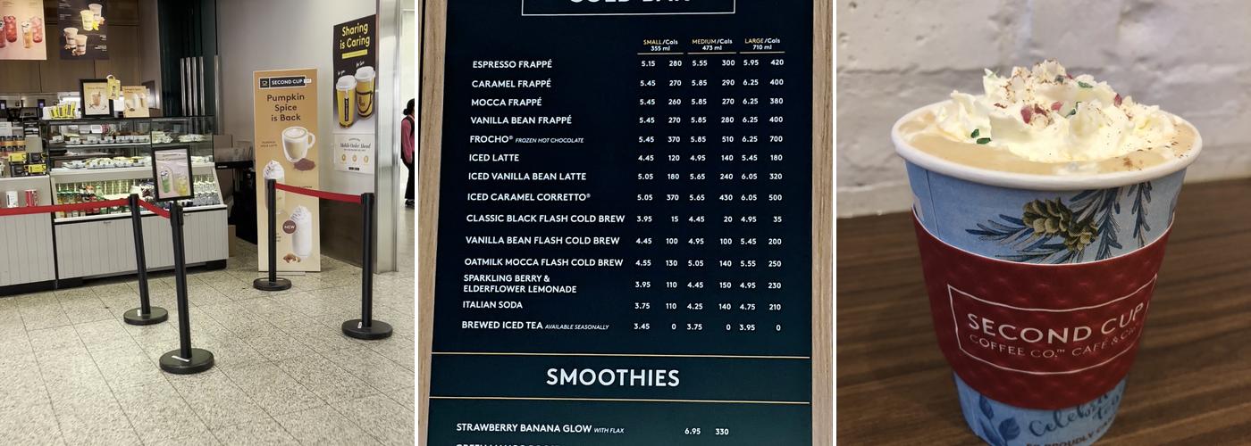 Second Cup Café Menu