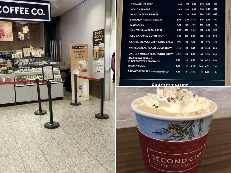 Second Cup Café Menu