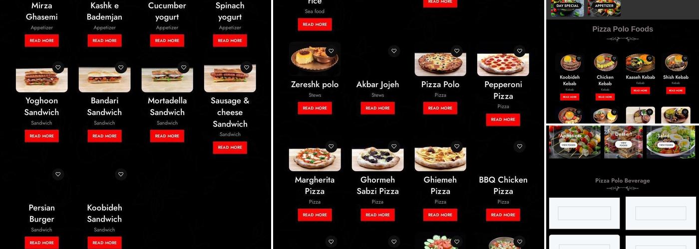 Pizza Polo Menu