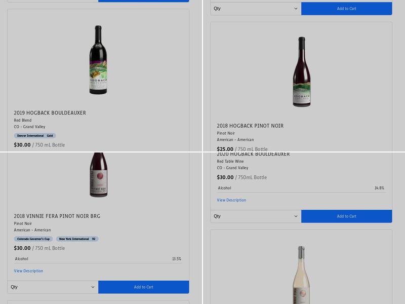 Vinnie Fera Winery Menu