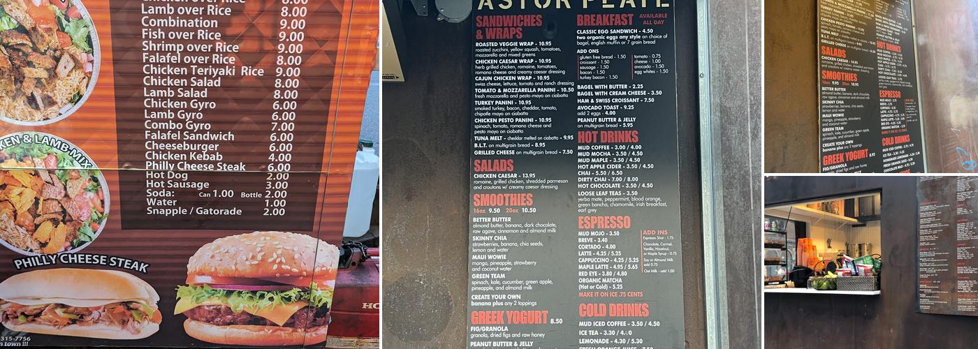Astor Plate Menu