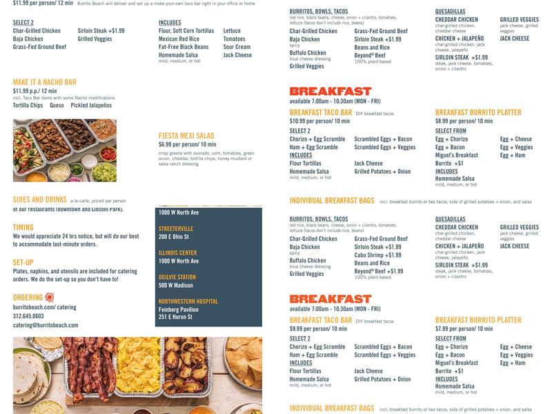 Burrito Beach - North Ave Menu