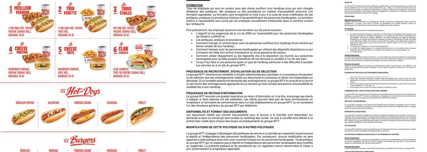 Valentine Menu