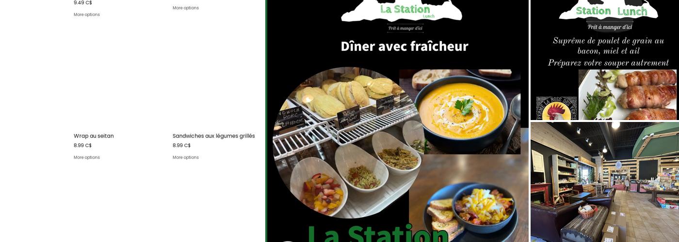 LA STATION des saveurs - Épicerie de proximité - Sandwiches / Salades - Café / Espresso / Thé - Bière Artisanale / Vin Menu