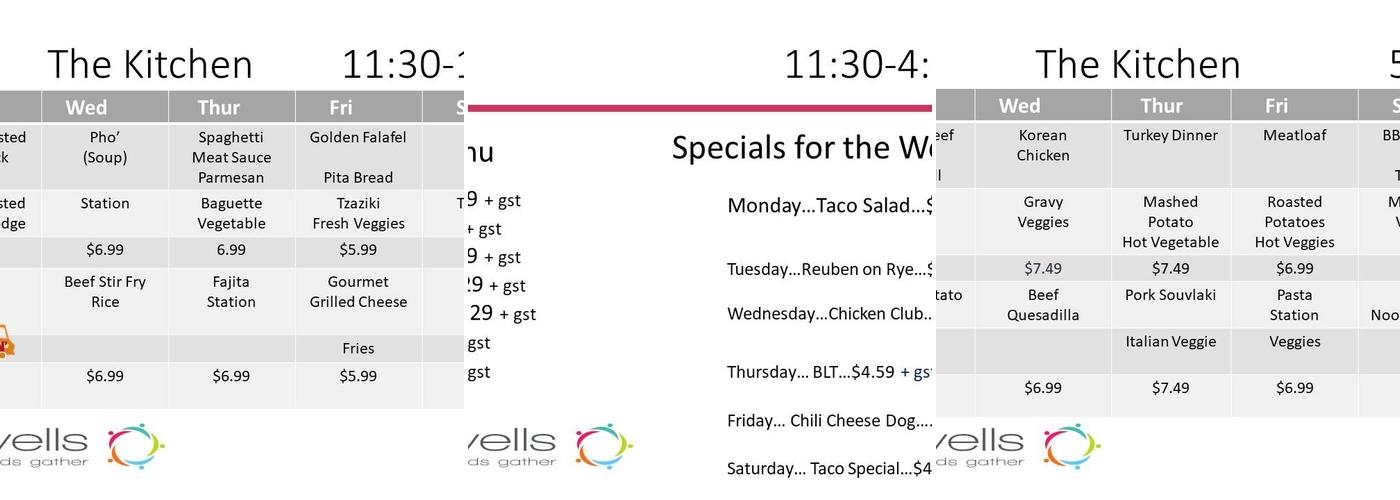 Sanford Hanson Dining Room Menu