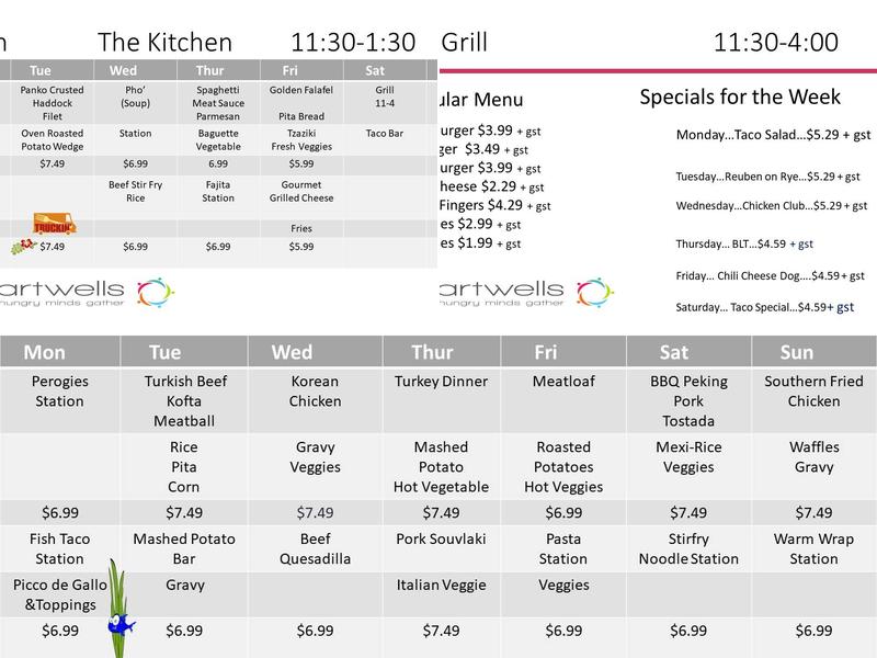Sanford Hanson Dining Room Menu
