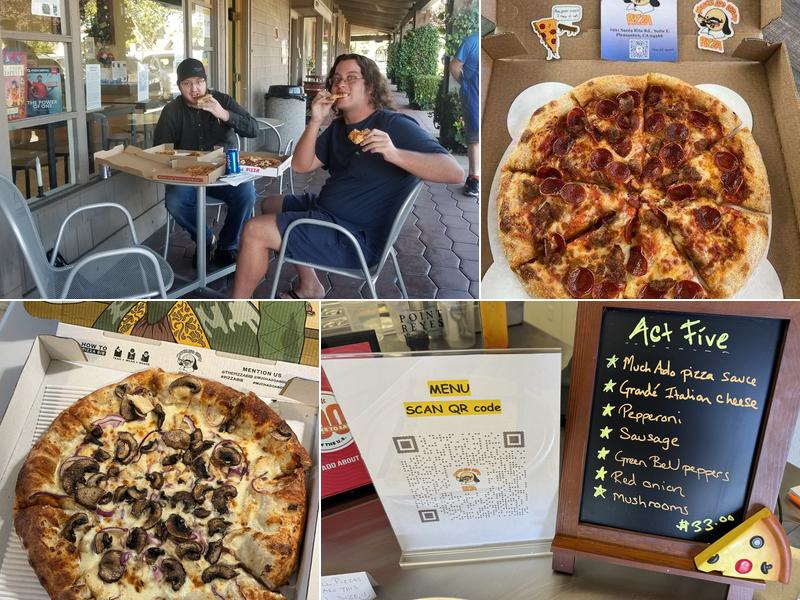 Much Ado About Pizza Menu