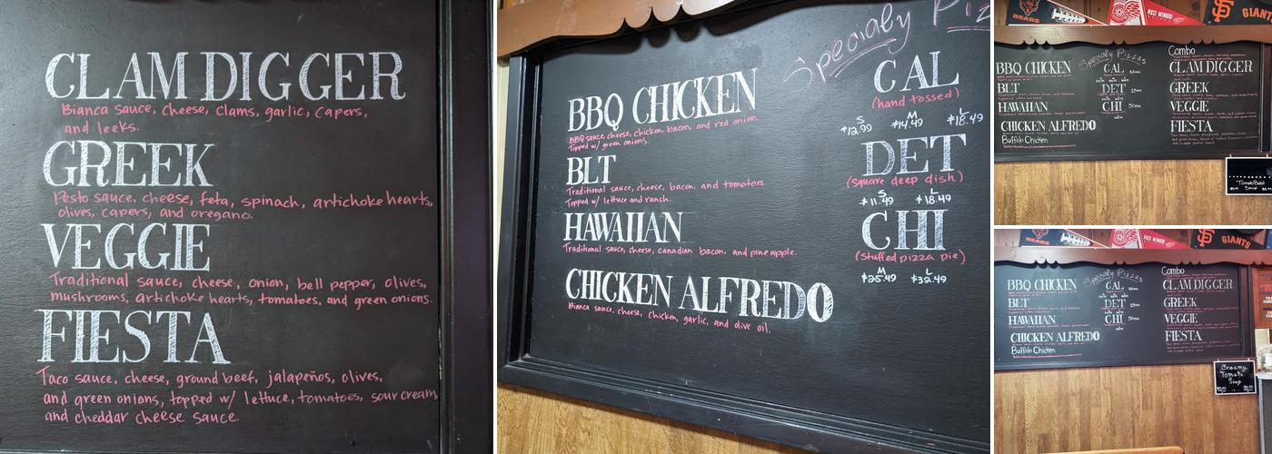 Brett's Pizzeria Restaurant Bar Menu