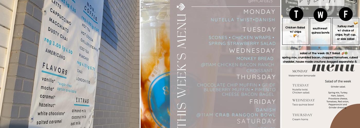 Cafe 82:3- 9th Street Menu