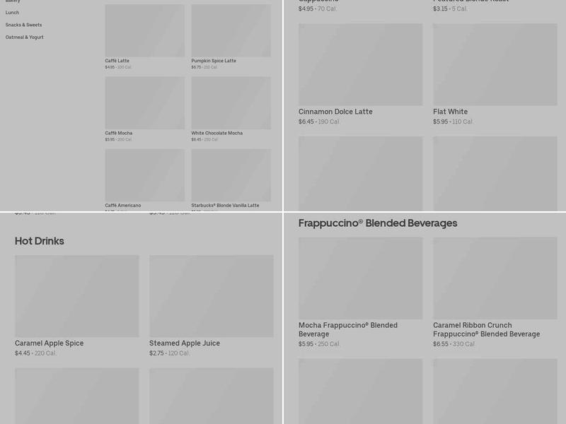 Starbucks Menu