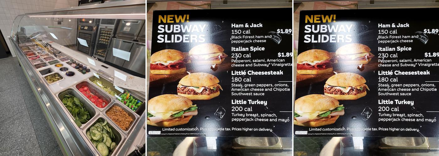 Subway Menu
