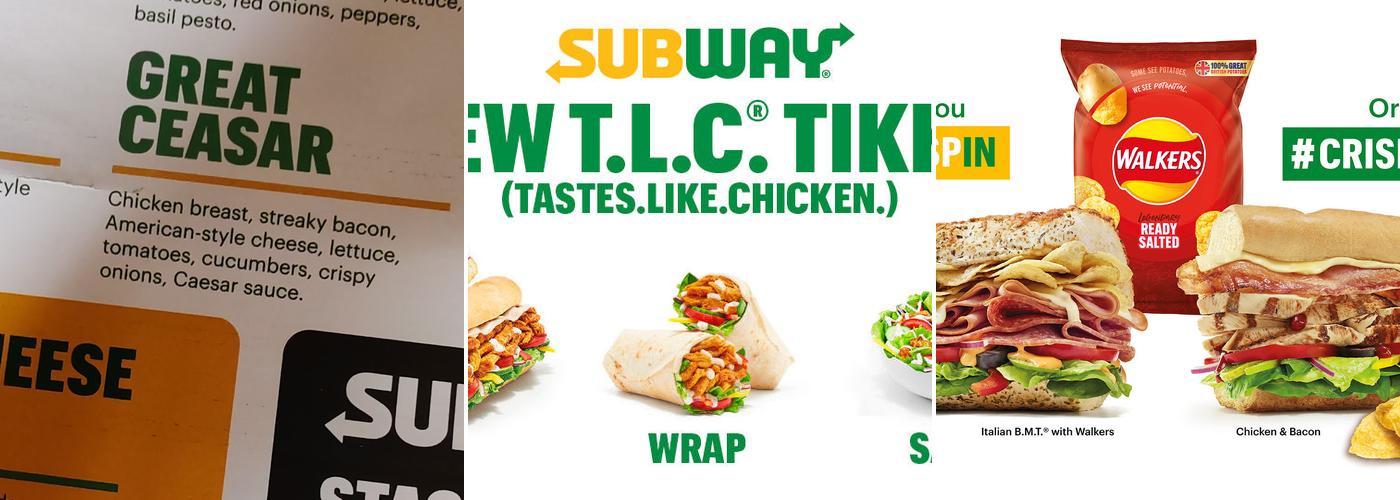 Subway Menu