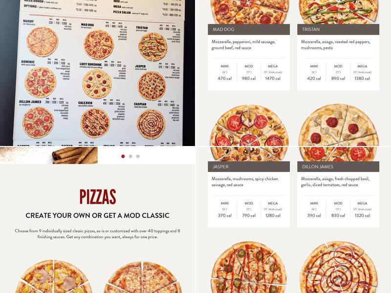 MOD Pizza Menu